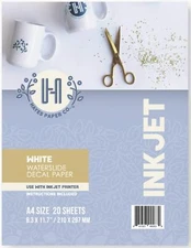 Hayes Paper Co. Waterslide Decal Paper Inkjet WHITE - Decal Paper Inkjet Prin...