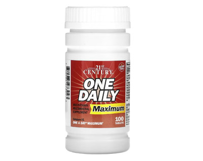 21st Century, One Daily, Multivitamin + Multimineralpräparat, 100 Tabletten