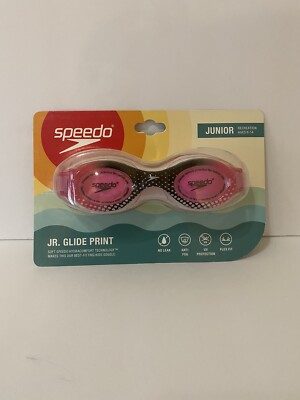 Speedo Swim Goggles Juniors 6-14 Pink Black Anti Fog Flex