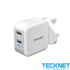 TECKNET FAST Micro USB 2 Port Charger  For Xbox, Kindle, Samsung, Google, iPhone