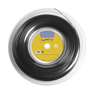Luxilon 4G Black 125 Tennis String - 200m Reel  Black