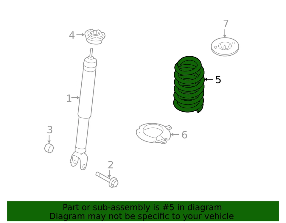 Mola helicoidal genuína Ford AE9Z-5560-B - Imagem 3 de 4