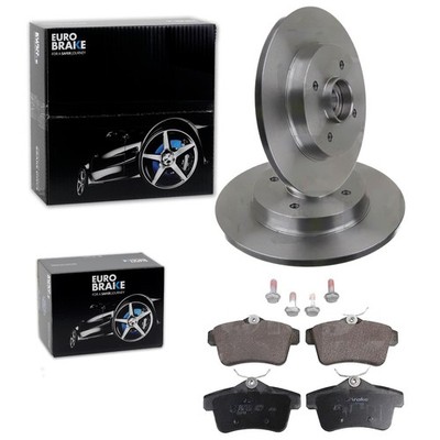 EUROBRAKE BREMSSCHEIBEN 268mm + BELÄGE HINTEN passend für PEUGEOT 3008 + 5008