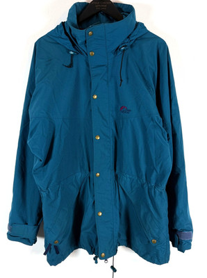 Vintage Lowe Alpine Jacket Mens L Teal Blue Triple Point Ceramic Waterproof