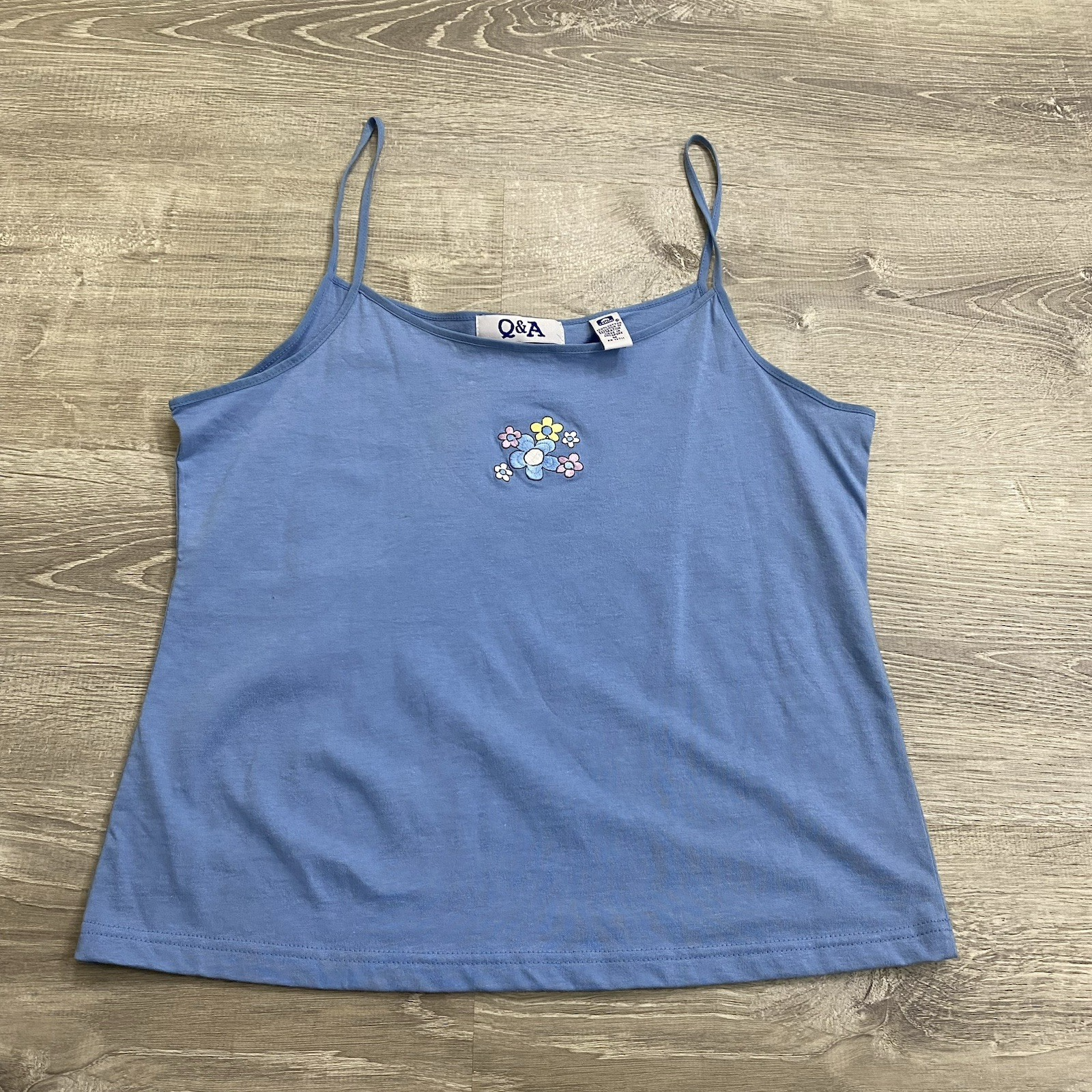 Tank Top Women's Medium Floral Embroidered Boho Festival  Y2K Artsy-image