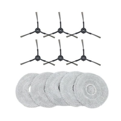 Essential Mop Cloths Side Brushes Set for Trouver E30 For Aqua/RLE52SC Cleaning