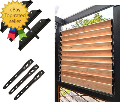 Louver Bracket Kit Deck Sunblind Shutters Hardware System for Windows Garden