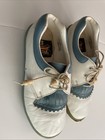 VTG GOLF SHOES made In England Size 4.5 White With Blue Trim — photo 2