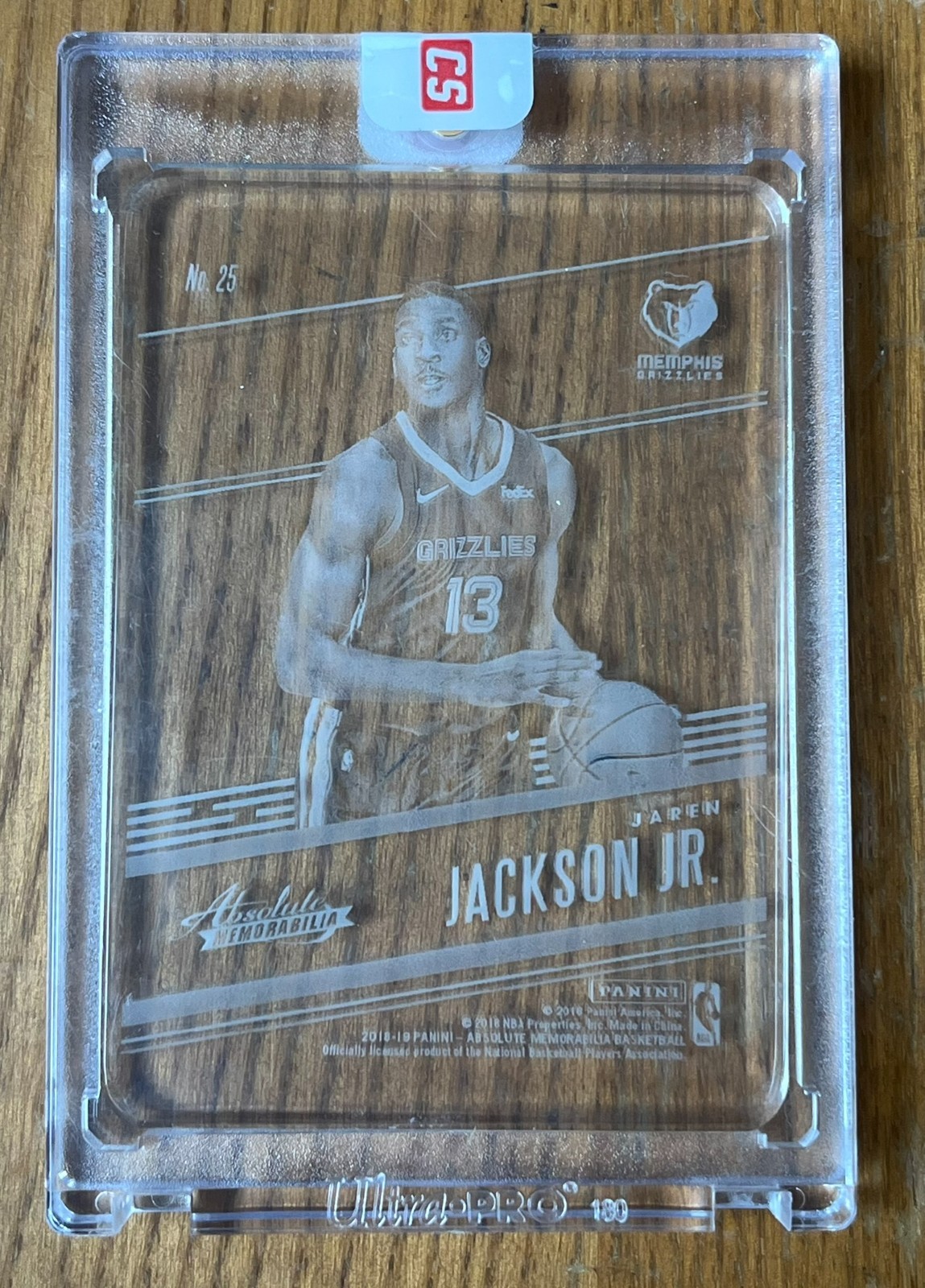 2018 JAREN JACKSON JR JJJ RC Absolute Memorabilia Glass SSP