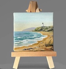 Mini Leinwandbild 7x7cm Handgemalt Malerei Acryl Selbstgemalt kunstbild Natur 