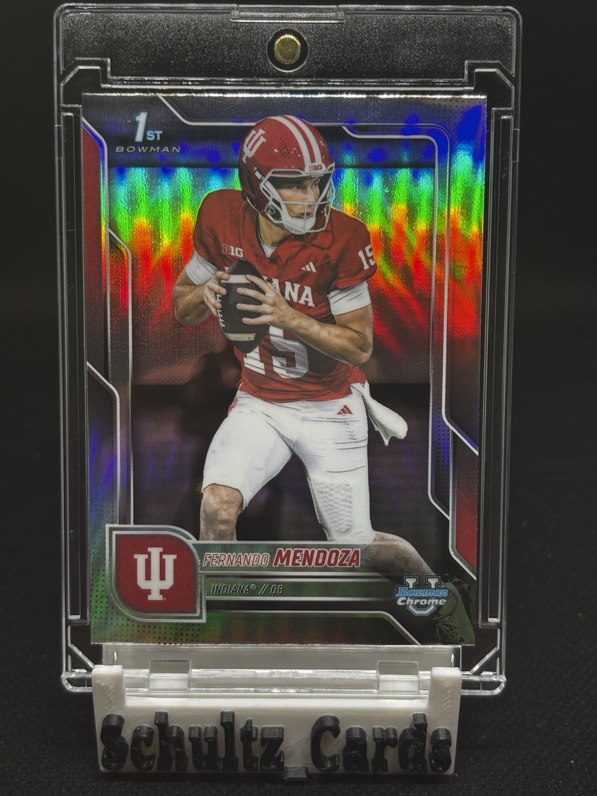 Fernando Mendoza TRUE SILVER REFRACTOR 1st Bowman 2025 Bowman U Chrome #109 RC