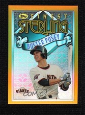 2014 Finest 1996 Topps Sterling Design Gold Refractor 4/25 Buster Posey 0b0