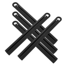 5Pcs Durable Black Rubber Billiard Cue Hanging Rack Organizer for Pool Storage
