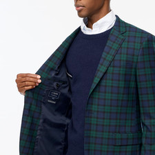 NEW J CREW Tartan Plaid Thompson University Blazer Jacket SZ 34R RT 398