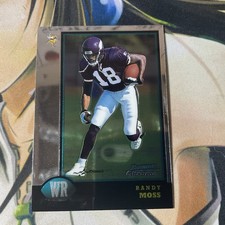 1998 Randy Moss Bowman Chrome #182 Rookie Card Minnesota Vikings Sharp 0003. rookie card picture