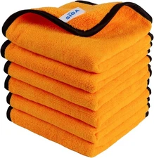MR.SIGA Professional Premium Microfiber Towels for Household Small, Orange 