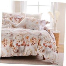 100 Cotton Duvet Cover Queen Size, Queen U.S. Standard Champagne Flower