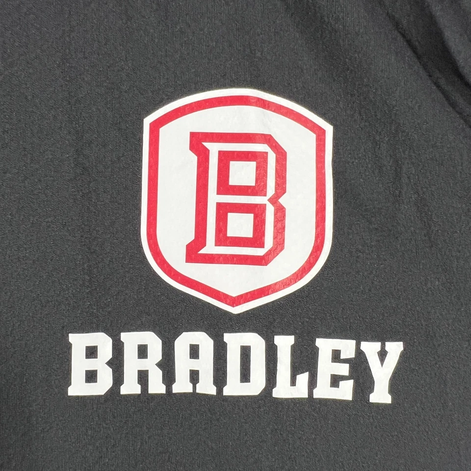 Bradley Braves Polo Shirt Mens Medium Black Short Sleeve Under Armour NCAA - Image 3 of 4