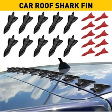 10xCarbon Fiber Shark Fin Diffuser Vortex Generator Car Wing Roof Spoiler Bumper
