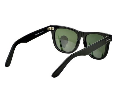 Ray-Ban RB2140 Original Wayfarer Black Frame Green Lens 54mm  display picture 3