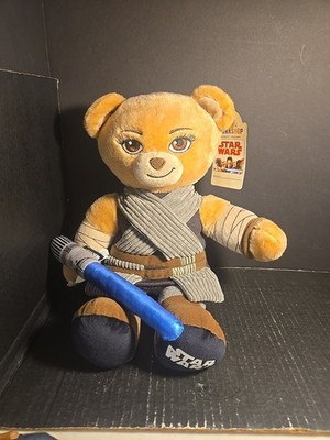 Build A Bear STAR WARS REY Plush 17'' with Light Saber with Sounds & Lights Up