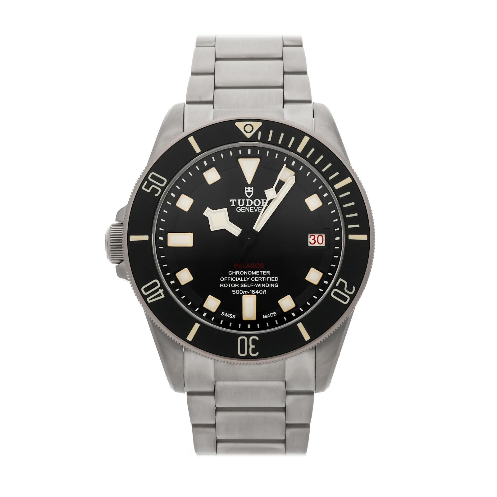 Tudor Pelagos LHD Black Dial Auto Titanium 42mm Bracelet Watch 25610TN