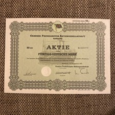 CRANZER Parownik rybny Hamburg 1973 Cranz Eidelstedt 50 DM Parten Armator