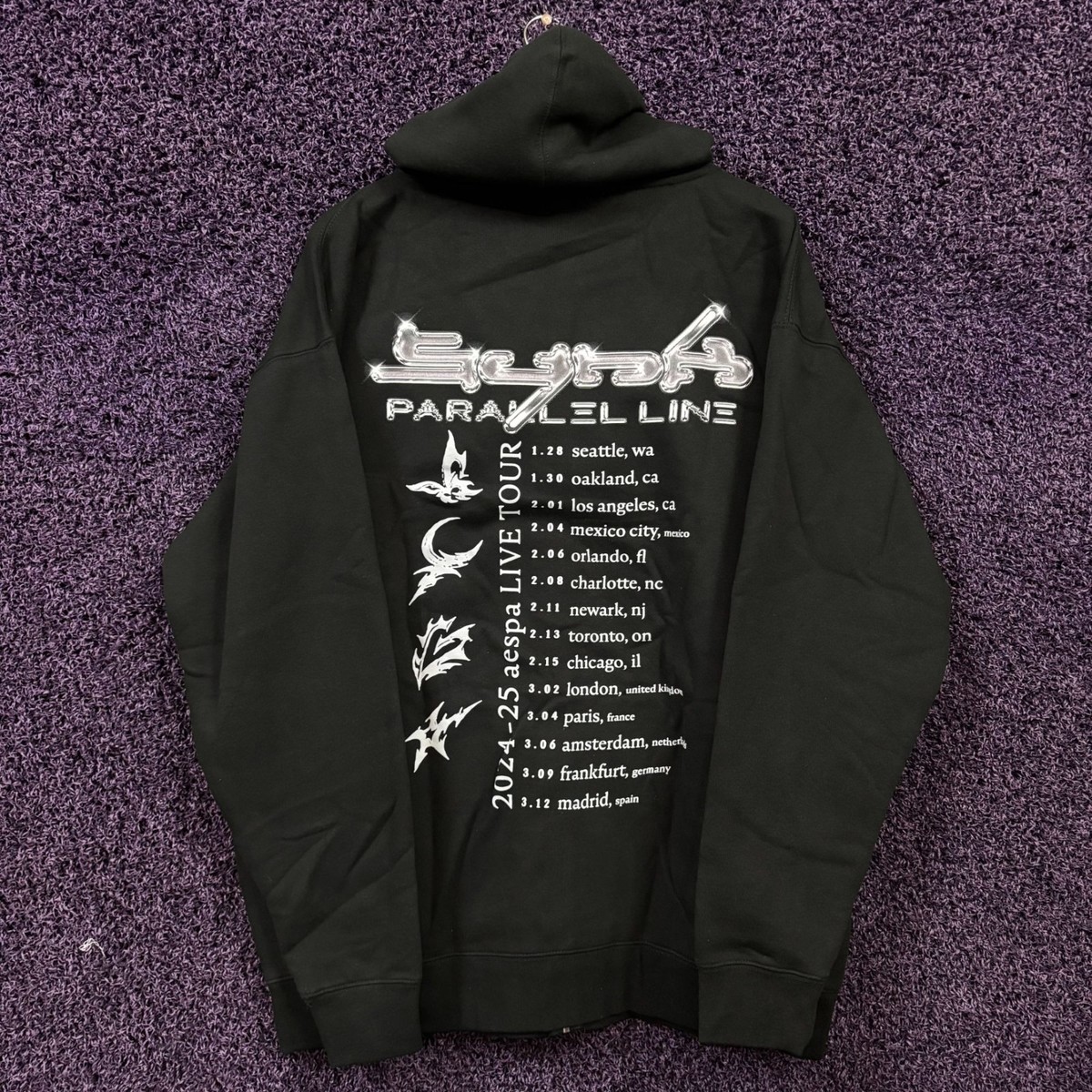 Aespa Synk: Parallel Line Tour Zip-Up Hoodie Size Extra Large | eBay