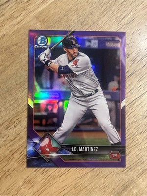 J.D. Martinez 2018 Bowman Chrome #58 Purple Refractor /250 Boston Red Sox