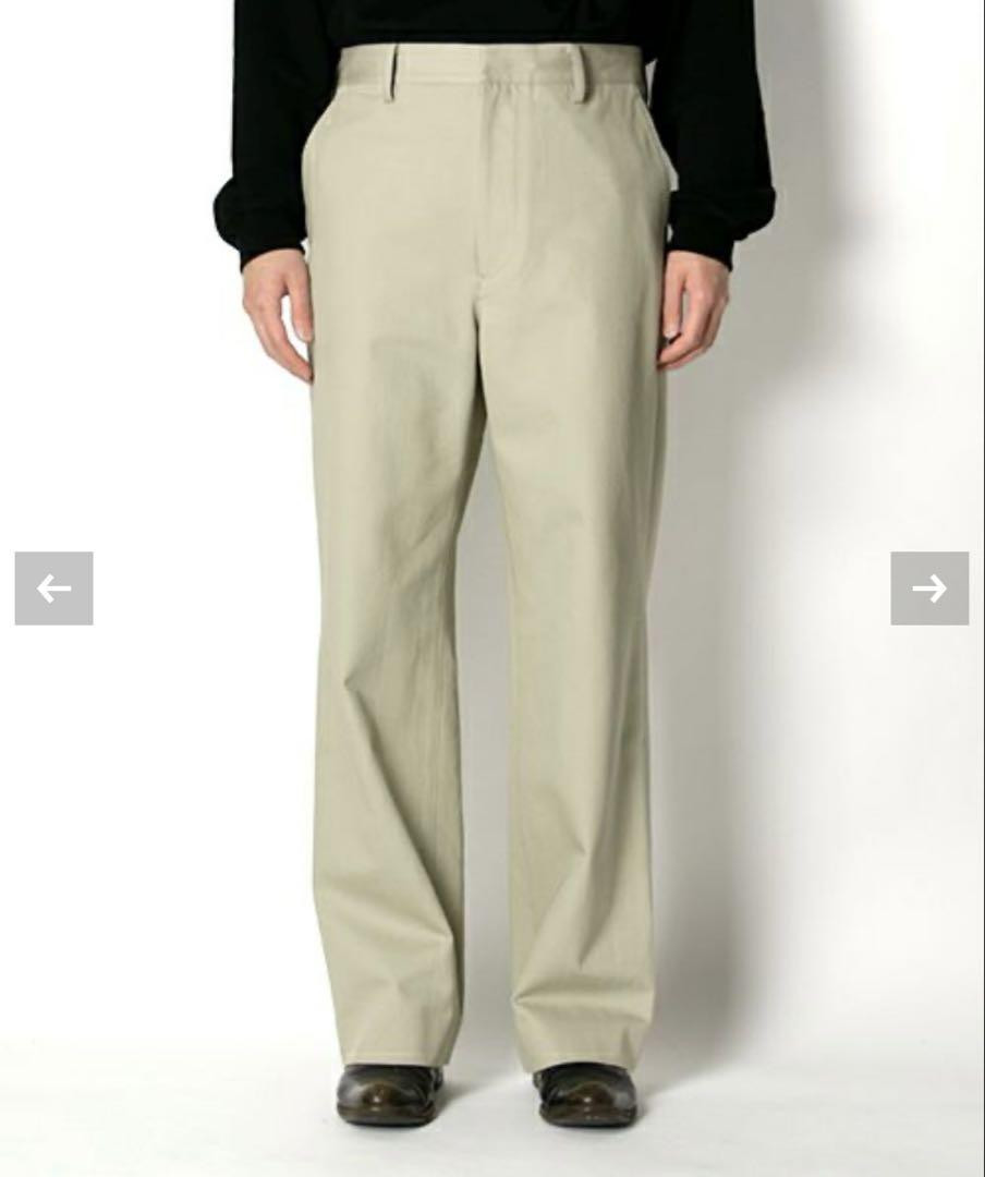 Auralee 22SS Heavy Chino Slacks 5 Khaki 100% Cotton New Auralee 22SS Heavy Chino Slacks 5 Khaki 100% Cotton New
