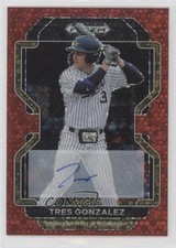 2022 Panini Prizm Draft Picks Red Donut Circle 16/99 Tres Gonzalez Auto i6j