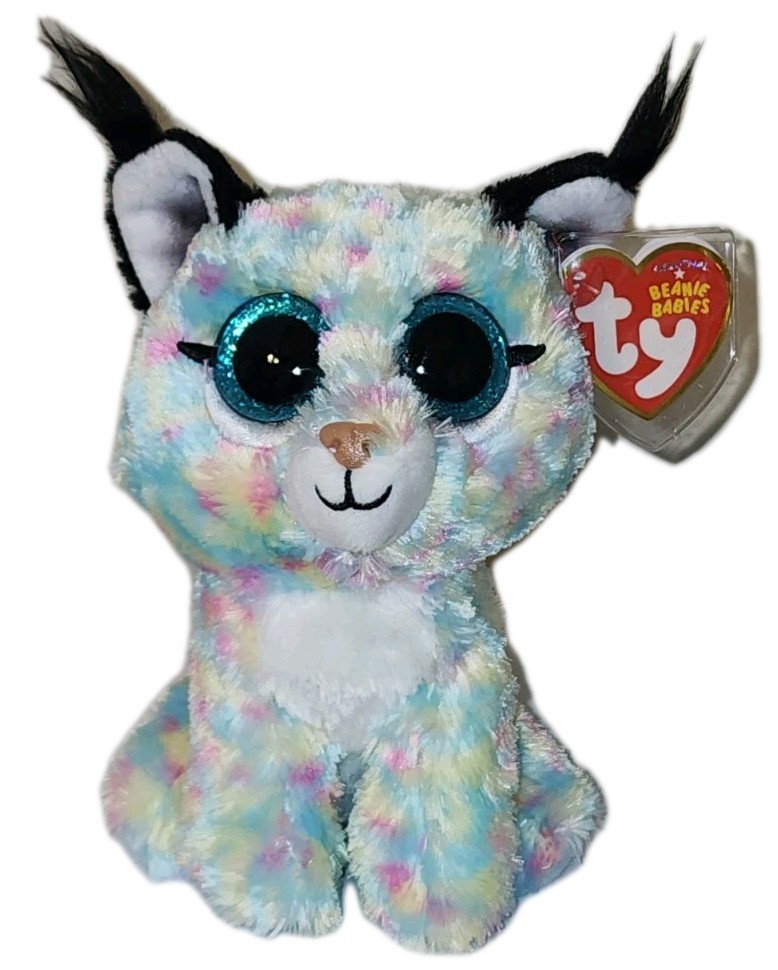 Ty Beanie Baby Babies - LYNX the Multi Color Bobcat 6" NEW Stuffed Animal Toy
