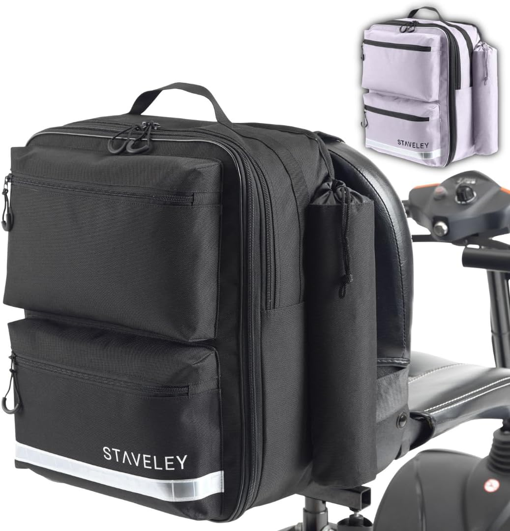 Staveley XL Expandable Shopping Bag for Mobility Scooter | Rear Seat Storage for