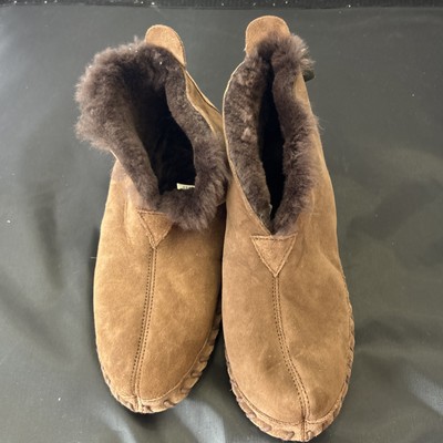 LL Bean Wicked Good Slipper Shoes Suede Shearling Women’s US 11 M