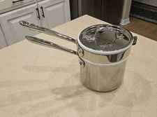 RARE ALL CLAD DOUBLE BOILER 2 QT STAINLESS STEEL SAUCE POT PAN SAUCEPAN SAUCEPOT