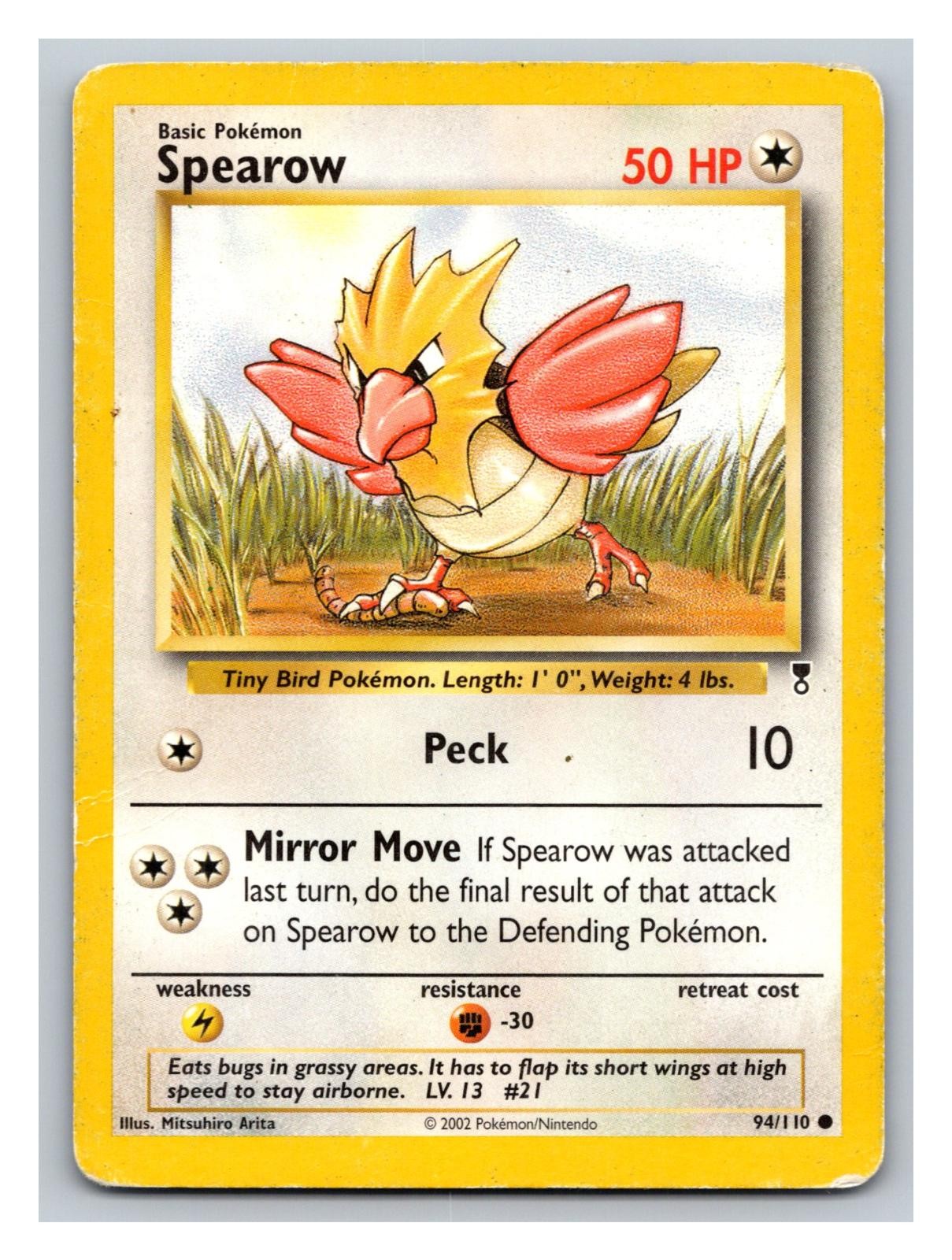 Spearow 94/110 Common Legendary Collection Pokemon Heavily Played