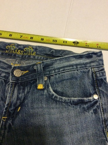 Pantalones de mezclilla MISS ME talla 26 corte bota patchwork detalles geniales - Imagen 5 de 8