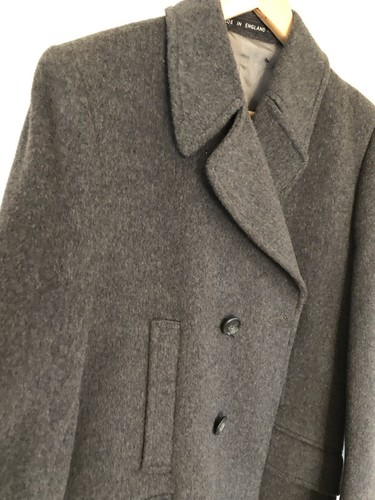 Kindler Grey Wool/Cashmere-Blend Pea Coat - UK42 - New - Picture 14 of 16