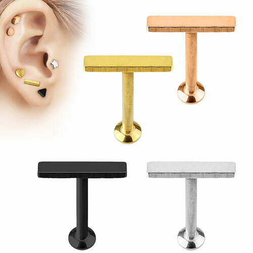 Paula &amp; Fritz&reg; Labret A Cuore In Acciaio Chirurgico 316L - Per Labbra, Sopracciglio, Orecchio, Oro Rosa/Nero/Argento