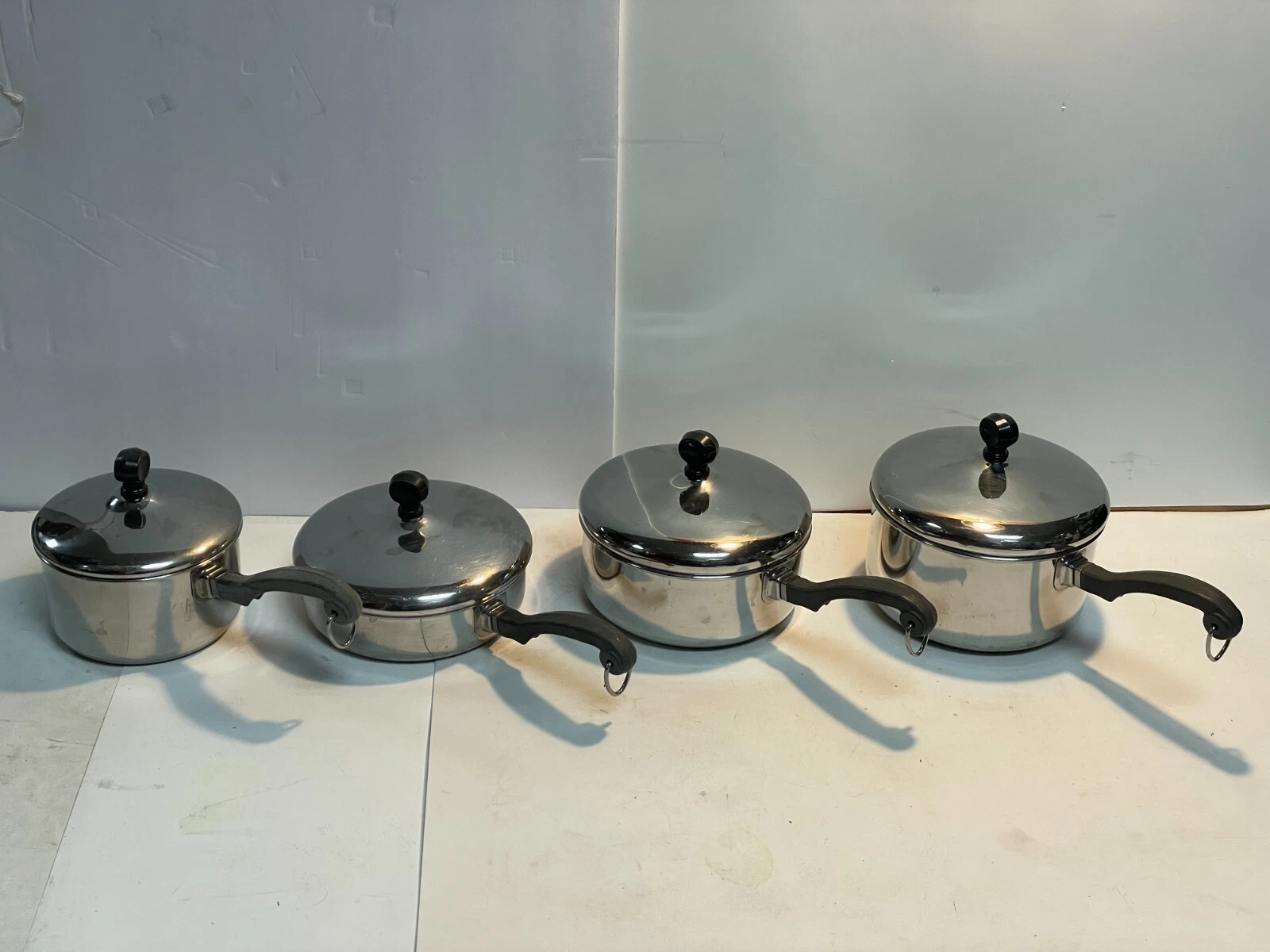 Vintage Farberware 8-Piece Aluminum Clad Stainless Steel Pot Set - Pots &Lids