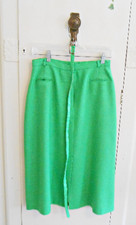 Vintage, Skirt, 1970s, Apple Green, Belt, Summer, 27 Waist, Pencil Skirt, Retro
