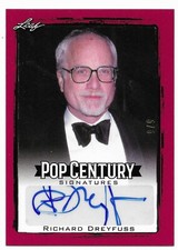 RICHARD DREYFUSS  2017 LEAF Pop Century Signatures RED Autograph AUTO  #'d 5/5