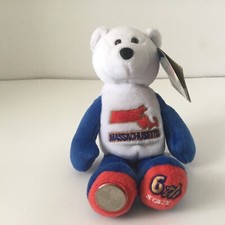 Limited Treasures, MASSACHUSETTS , 6th State Quarter Bear, 8  Plush