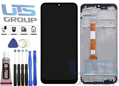 Für Oppo Realme C35 RMX3511 LCD Bildschirm Display Touchscreen Rahmen Schwarz