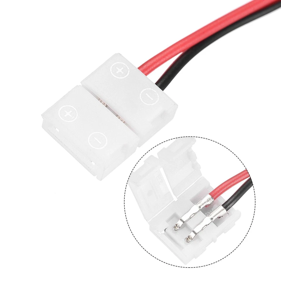 15Pcs 2 Pin 10mm Solderless Strip to Strip Jumper Cable for 5050 LED Lights - Image 4 of 4