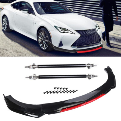 #ad #ad For LEXUS IS200T IS Car Front Bumper Lip Spittler Spoiler Body Kit amp; Strut Rods $85.49