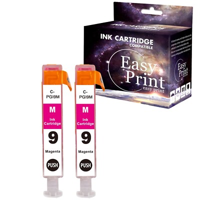 (2PK,Magenta) PGI-9 PGI9 Ink Cartridge PGI 9 for PIXMA pro 9500 Mark II Printer