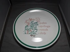 Vintage Palm Springs Ranch Club RESTAURANT DINNER PLATE 11 1/2" Diameter Wallace