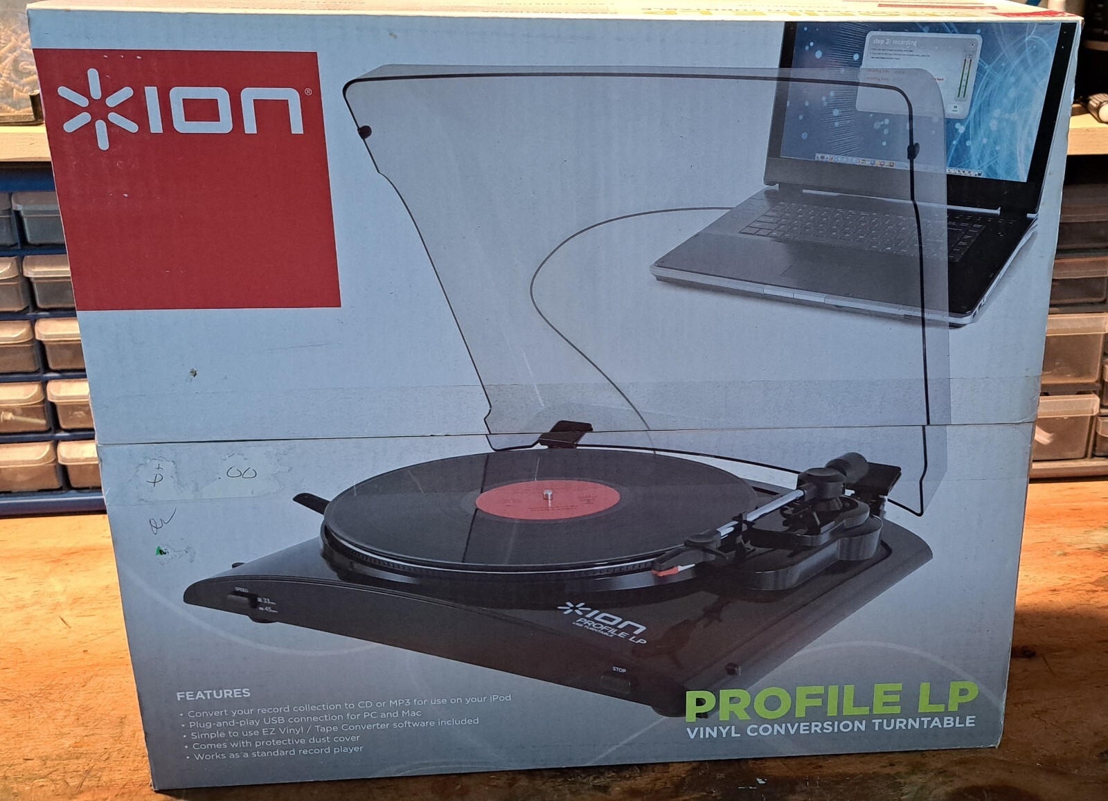 Ion Profile LP Vinyl Conversion Turntable New in Box eBay