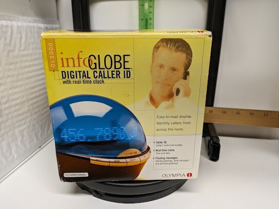 Olympia Info Globe Digital Caller ID Real-Time Clock OL3000 Scrolling Messages